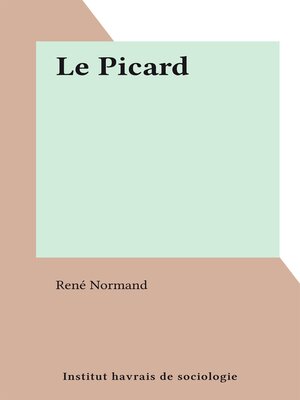 cover image of Le Picard